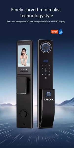 Khoá thông minh Talock DF88 nhận diện khuôn mặt màu đen